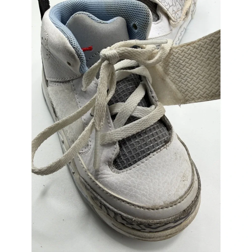 Jordan‎ Son of Mars White Blue 512244-109 Toddler Size 8C Pre-Owned No Box
